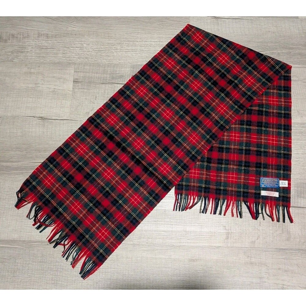 Pendleton Authentic MacDuff Tartan Scarf Retro Plaid Wool Winter Muffler